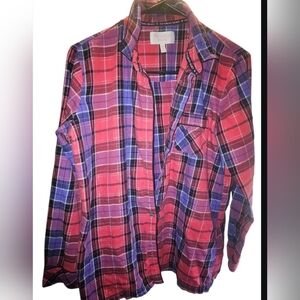 Victoria's Secret Plaid Button-Up Shirt
